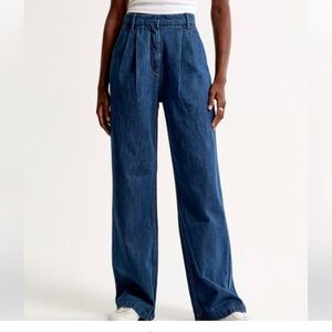 Abercrombie & Fitch Blue Women's Jeans, A&F Sloaned Tailored Jean Trouser